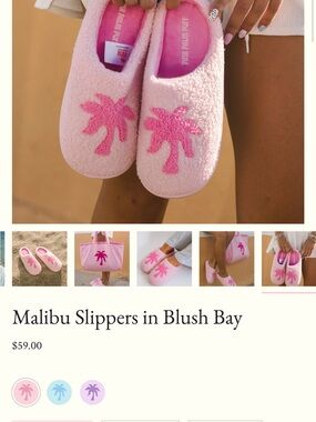 Malibu Slippers Kids' Blush Bay Pink Plush Slippers